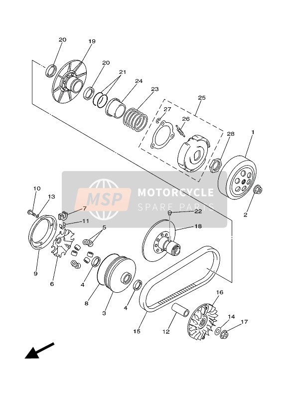 Yamaha YP250 MAJESTY 2003 Clutch for a 2003 Yamaha YP250 MAJESTY